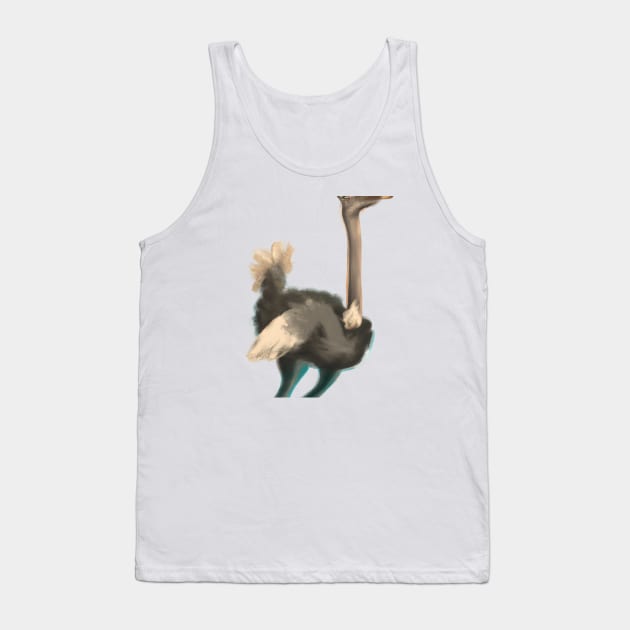 Cute Ostrich Drawing Tank Top by Play Zoo